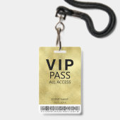 Benutzerdefinierte VIP All Access Event Barcode Lo Ausweis (Vorderseite mit Lanyard)