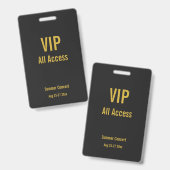 Benutzerdefinierte VIP All Access Festival Pass Ko Ausweis (Vorder- & Rückseite)