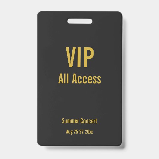 Benutzerdefinierte VIP All Access Festival Pass Ko Ausweis (Vorderseite)