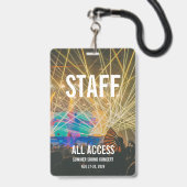 Benutzerdefinierte VIP-All-Access-Pass Konzertabze Ausweis (Vorderseite mit Lanyard)