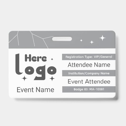 Benutzerdefinierte VIP-Gala-Abzeichen-ID Ausweis (Vorderseite)