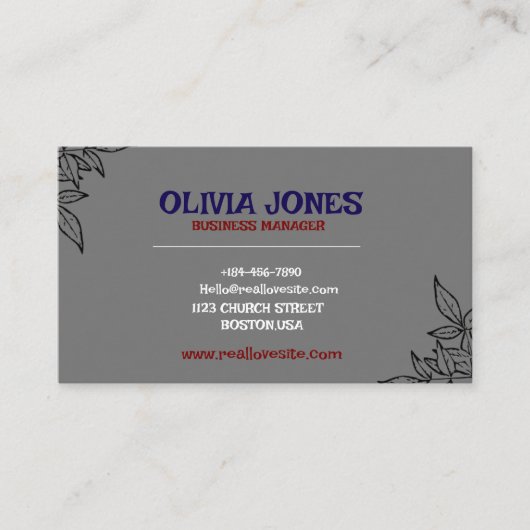 Benutzerdefinierte Visitenkarte | Beruflich und st (Vorderseite)