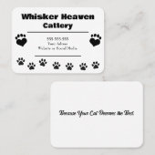 Benutzerdefinierte Visitenkarte Custom Whisker Hea (Vorne/Hinten)