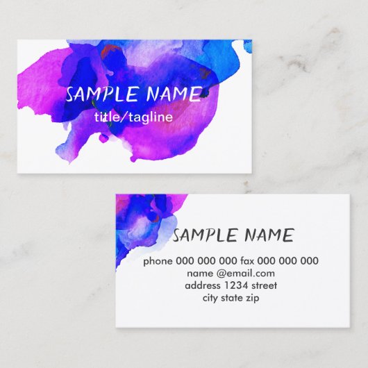 benutzerdefinierte Visitenkarte doppelseitige abst (Vorne/Hinten)