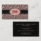 Benutzerdefinierte Visitenkarte für Funky Leopard: (Vorne/Hinten)