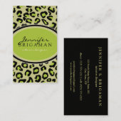 Benutzerdefinierte Visitenkarte für Funky Leopard: (Vorne/Hinten)
