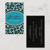 Benutzerdefinierte Visitenkarte für Funky Leopard: (Vorne/Hinten)
