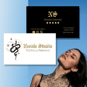Benutzerdefinierte Visitenkarte für Tattoo-Studio