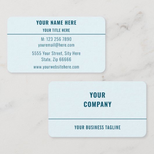 Benutzerdefinierte Visitenkarte Ihr Name Text Kont (Vorne/Hinten)