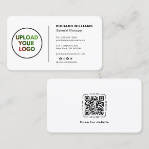 Benutzerdefinierte Visitenkarte mit Logo – Social