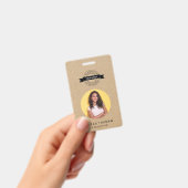 Benutzerdefinierte Visitenkarte Rustikales Handwer Ausweis (Handheld)