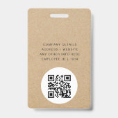 Benutzerdefinierte Visitenkarte Rustikales Handwer Ausweis (Rückseite)