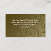 Benutzerdefinierte Visitenkarte, Schokoladendesign Visitenkarte (Rückseite)