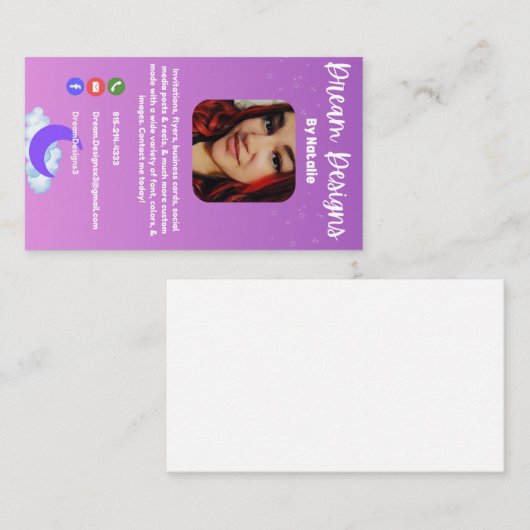 Benutzerdefinierte Visitenkarte Telefonnummerkarte (Vorne/Hinten)