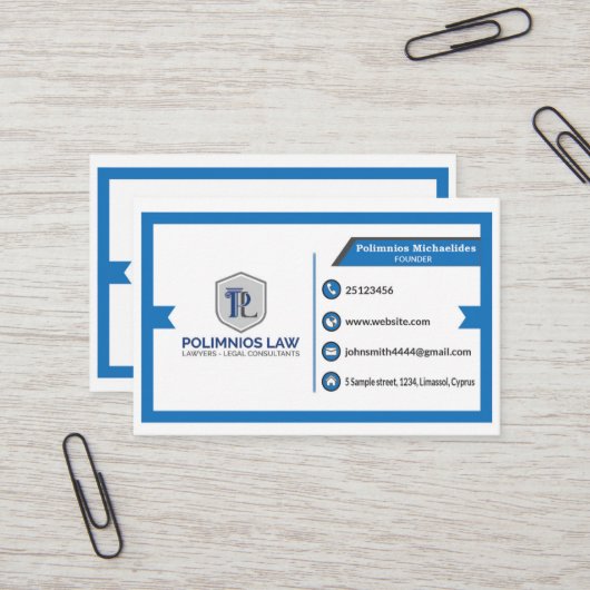 Benutzerdefinierte Visitenkarte. Visitenkarte für (Vorderseite/Rückseite Beispiel)