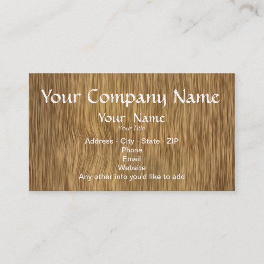 Benutzerdefinierte Visitenkarten für Naturholz Visitenkarte (Vorderseite)