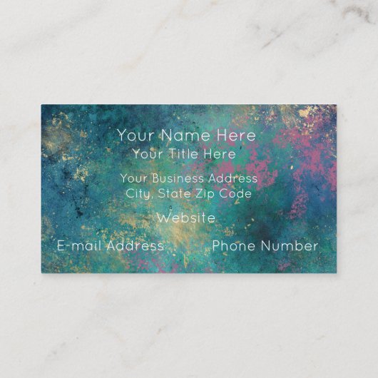 Benutzerdefinierte Visitenkarten Visitenkarte (Rückseite)