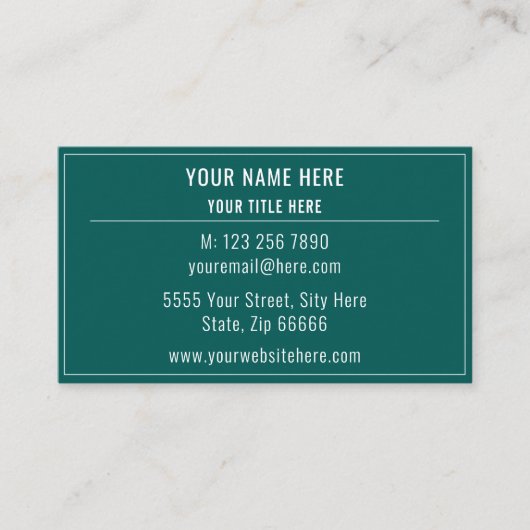 Benutzerdefinierte Visitenkarten-Vorlage für Farbe Visitenkarte (Vorderseite)