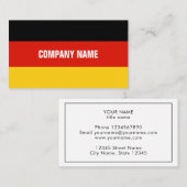 Benutzerdefinierte Visitenkartenvorlage für die de Visitenkarte (Vorne/Hinten)