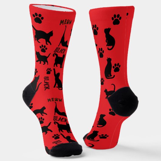 Benutzerdefinierte Void-Katzen-Socken | Süßes Gesc Socken (Gewinkelt)
