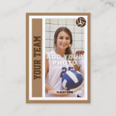 Benutzerdefinierte Volleyball-Handelskarte (hellbr Telefonnummerkarte (Vorderseite)