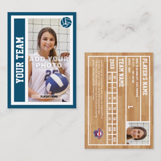 Benutzerdefinierte Volleyball-Handelskarte (Ocean Telefonnummerkarte (Vorne/Hinten)