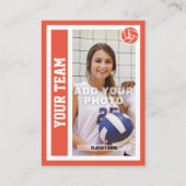 Benutzerdefinierte Volleyball-Handelskarte (Orange Telefonnummerkarte (Vorderseite)