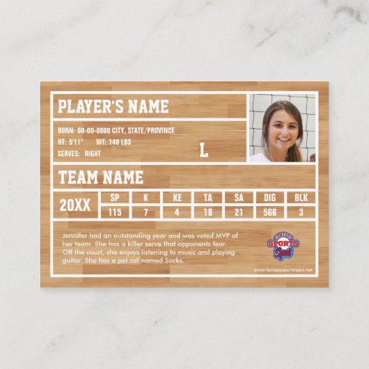 Benutzerdefinierte Volleyball-Handelskarte (rot) Telefonnummerkarte (Rückseite)