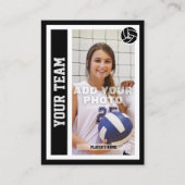 Benutzerdefinierte Volleyball-Handelskarte (schwar Telefonnummerkarte (Vorderseite)
