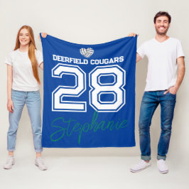 Benutzerdefinierte Volleyball Name Nummer Schule  Fleecedecke