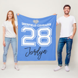 Benutzerdefinierte Volleyball Name Nummer Schule  Fleecedecke