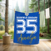 Benutzerdefinierte Volleyball Name Nummer Schule Fleecedecke