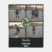 Benutzerdefinierte Volleyball-Player-FotoCollage m Fleecedecke (Vorderseite)