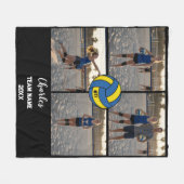 Benutzerdefinierte Volleyball-Player-FotoCollage m Fleecedecke (Vorderseite (Horizontal))