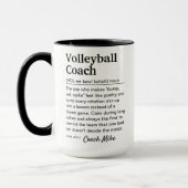Benutzerdefinierte Volleyballtrainer-Definitions-W Tasse (Links)