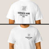 Benutzerdefinierte Vorder- und Rückseite für Logos T-Shirt