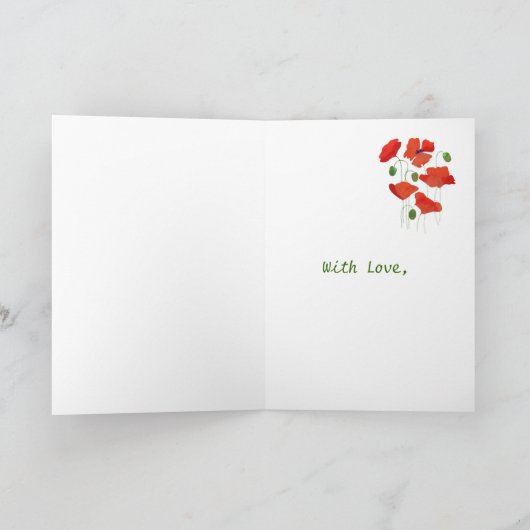 Benutzerdefinierte Vorderseite rot Feld Punkte 75. Karte (Innenseite)