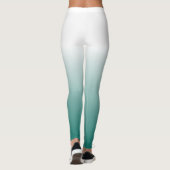 Benutzerdefinierte Vorlage Aquamarin blau grün Per Leggings (Rückseite)
