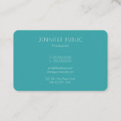 Benutzerdefinierte Vorlage Beruflich Elegante Mode Visitenkarte (Rückseite)