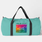 Benutzerdefinierte Vorlage für aquamarines Foto mi Duffle Bag (Vorderseite)