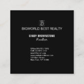 Benutzerdefinierte Vorlage für das Foto der Visite Quadratische Visitenkarte (Rückseite)