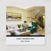 Benutzerdefinierte Vorlage für das Foto der Visite Quadratische Visitenkarte (Vorderseite)