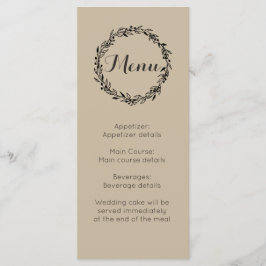 Benutzerdefinierte Vorlage für das Hochzeitmenü