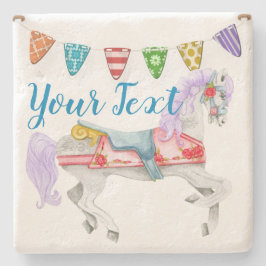 Benutzerdefinierte Vorlage für das Karussell Steinuntersetzer