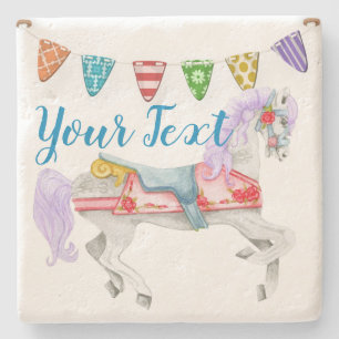 Benutzerdefinierte Vorlage für das Karussell Steinuntersetzer