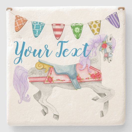 Benutzerdefinierte Vorlage für das Karussell Steinuntersetzer (Vorderseite)