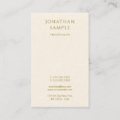 Benutzerdefinierte Vorlage für Gold Text Moderne,  Visitenkarte (Rückseite)