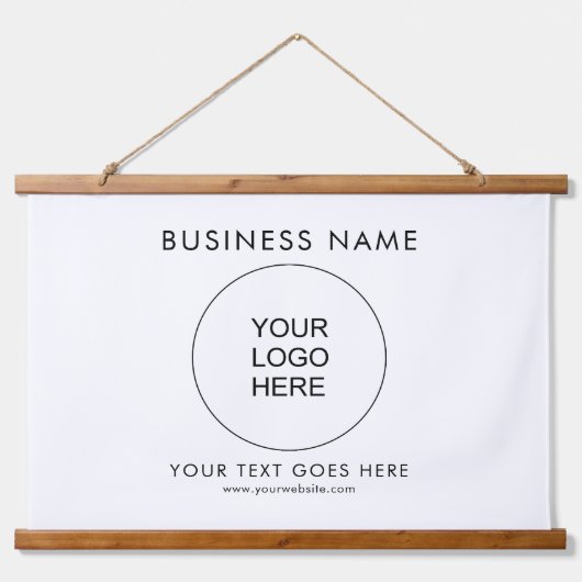 Benutzerdefinierte Vorlage für Ihr Firmenlogo hinz Wandteppich Mit Holzrahmen (Vorne)