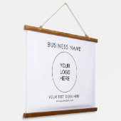Benutzerdefinierte Vorlage für Ihr Firmenlogo hinz Wandteppich Mit Holzrahmen (Gewinkelt)