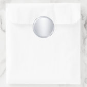 Benutzerdefinierte Vorlage für metallisches Silver Runder Aufkleber (Tasche)